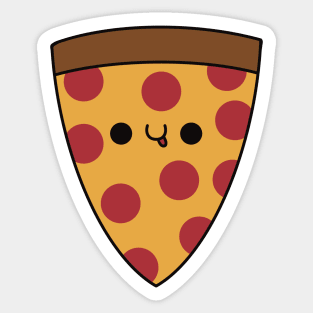 Cute Slice Of Pepperoni Pizza - Kawaii Pepperoni Pizza Sticker